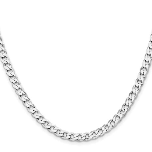 Image of 22" Sterling Silver Rhodium-plated 6mm Curb Chain Necklace