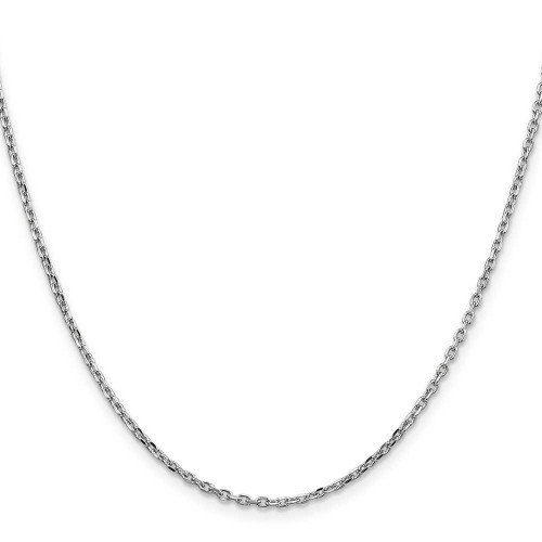 Image of 24" 10K White Gold 1.8mm Diamond-cut Cable Chain Necklace