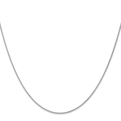Image of 24" 10K White Gold 1mm Spiga Chain Necklace