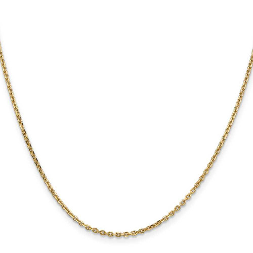 Image of 24" 10K Yellow Gold 1.65mm Diamond-cut Cable Chain Necklace