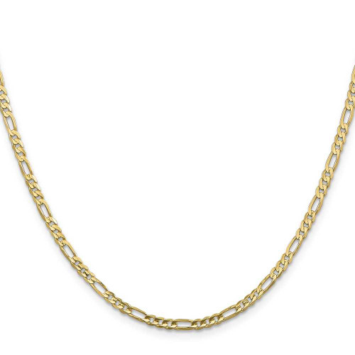 Image of 24" 10K Yellow Gold 3mm Concave Figaro Chain Necklace