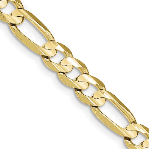 Image of 24" 10K Yellow Gold 7.5mm Light Concave Figaro Chain Necklace