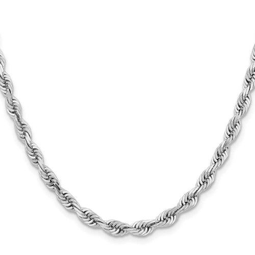 Image of 24" 14K White Gold 5.0mm Diamond-cut Quadruple Rope Chain Necklace