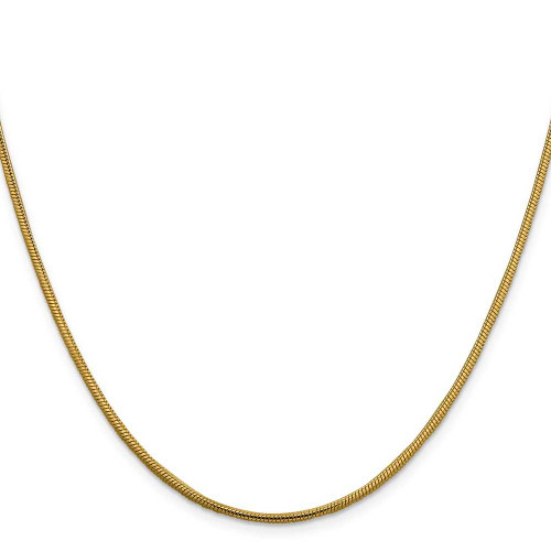 Image of 24" 14K Yellow Gold 1.85mm Round Snake Chain Necklace