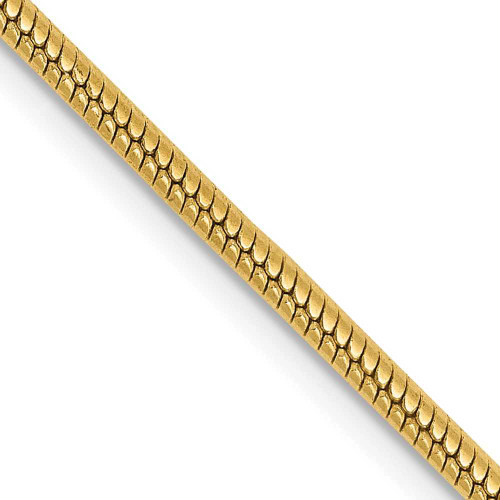 Image of 24" 14K Yellow Gold 1.85mm Round Snake Chain Necklace