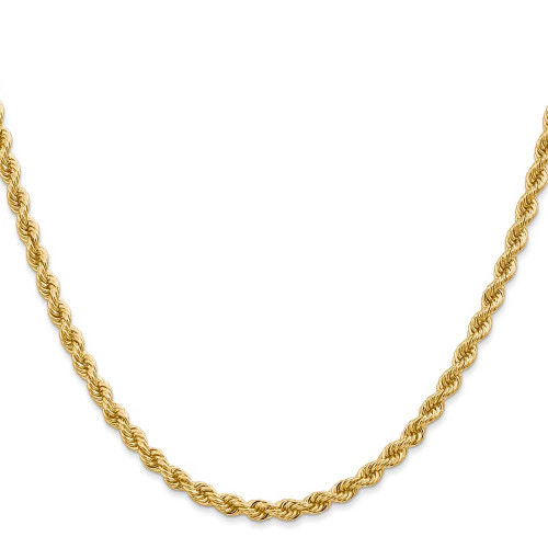 Image of 24" 14K Yellow Gold 3.65mm Regular Rope Chain Necklace