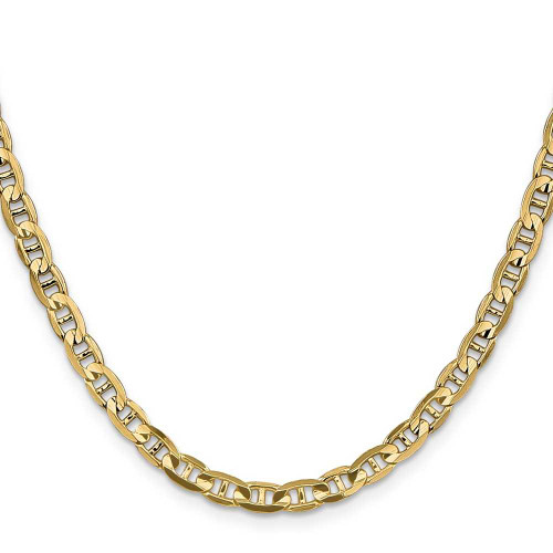 Image of 24" 14K Yellow Gold 4.5mm Concave Anchor Chain Necklace