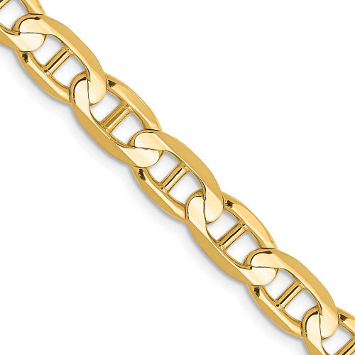 Image of 24" 14K Yellow Gold 6.25mm Concave Anchor Chain Necklace
