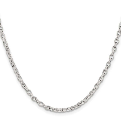 Image of 24" Stainless Steel Polished 3.2mm Cable Chain Necklace