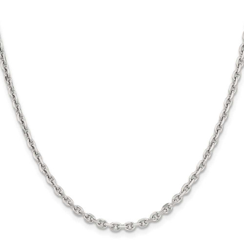 Image of 24" Stainless Steel Polished 3.4mm Cable Chain Necklace
