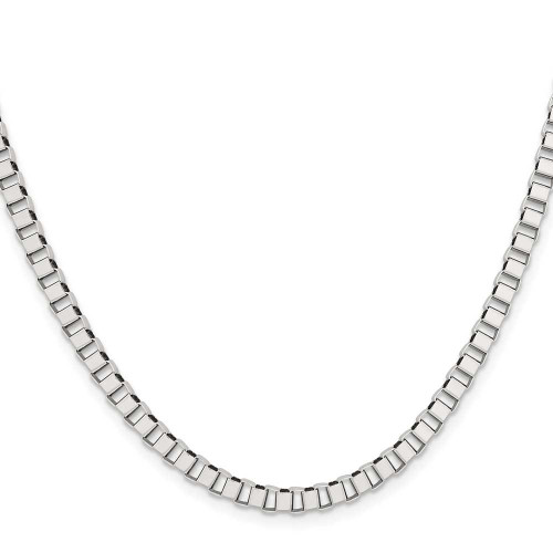 Image of 24" Stainless Steel Polished 4mm Box Chain Necklace
