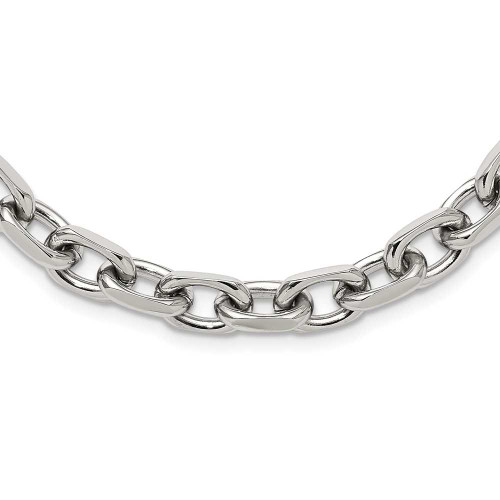 Image of 24" Stainless Steel Polished 8.5mm Cable Chain Necklace