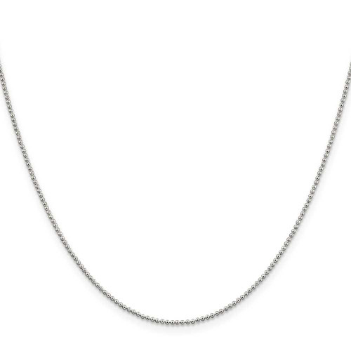 Image of 24" Sterling Silver 1.25mm Beaded Chain Necklace