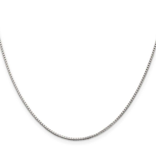 Image of 24" Sterling Silver 1.25mm Box Chain Necklace