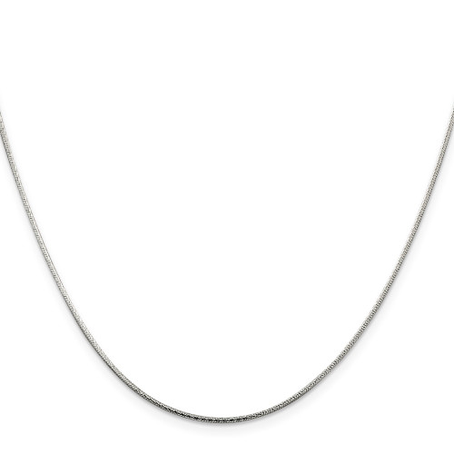 24" Sterling Silver 1.25mm Diamond-cut Snake Chain Necklace