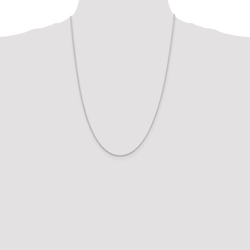 Image of 24" Sterling Silver 1.25mm Loose Rope Chain Necklace