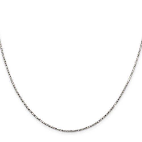 24" Sterling Silver 1.25mm Round Franco Chain Necklace