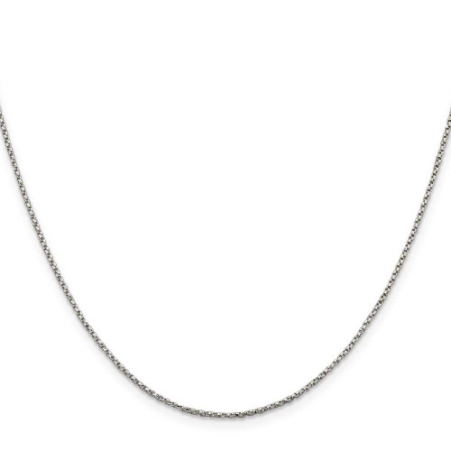 Image of 24" Sterling Silver 1.25mm Twisted Box Chain Necklace