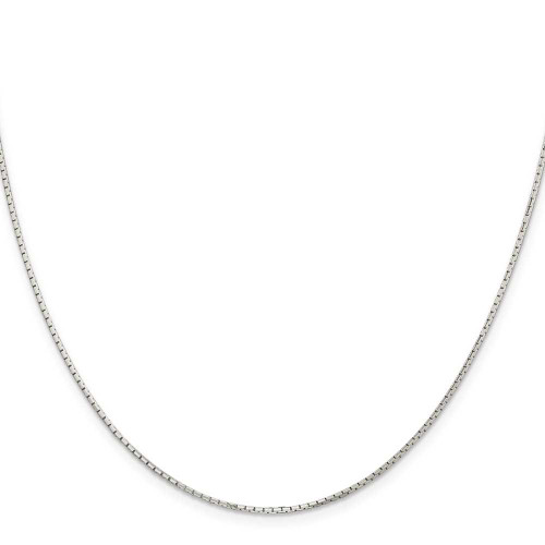Image of 24" Sterling Silver 1.2mm 8 Sided Diamond-cut Mirror Box Chain Necklace