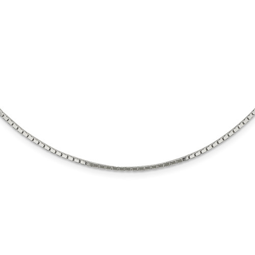 Image of 24" Sterling Silver 1.5mm Mirror Box Chain Necklace