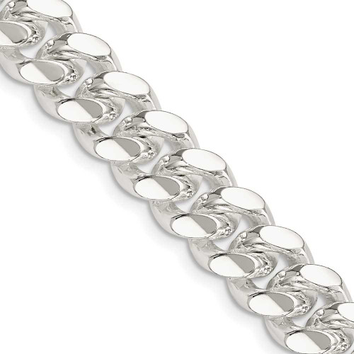 Image of 24" Sterling Silver 10.5mm Polished Domed Curb Chain Necklace