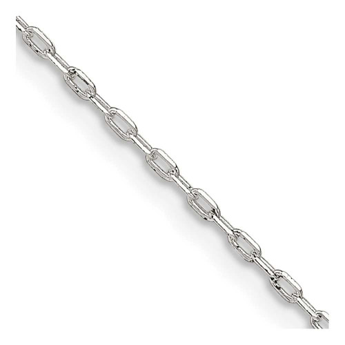 Image of 24" Sterling Silver 1mm Diamond-cut Long Link Cable Chain Necklace