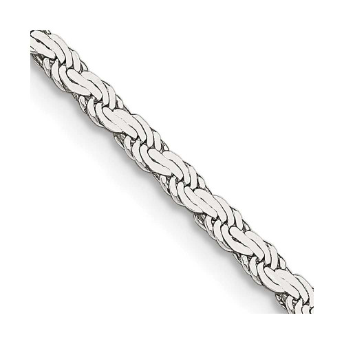 Image of 24" Sterling Silver 2.25mm Flat Rope Chain Necklace
