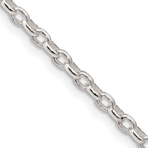 Image of 24" Sterling Silver 2.75mm Oval Fancy Rolo Chain Necklace