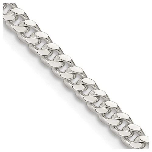 Image of 24" Sterling Silver 3.25mm Domed Curb Chain Necklace