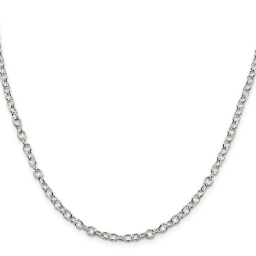 Image of 24" Sterling Silver 3.75mm Oval Cable Chain Necklace