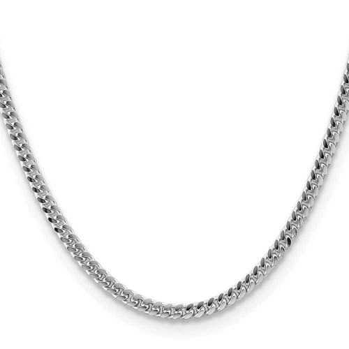 Image of 24" Sterling Silver 4mm Domed w/ Side Diamond-cut Curb Chain Necklace