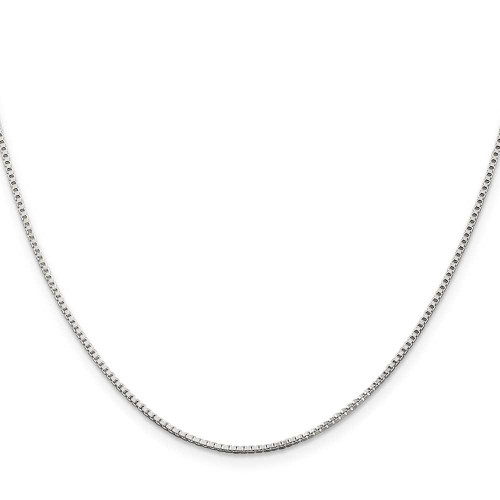 Image of 24" Sterling Silver Rhodium-plated 1.25mm Box Chain Necklace