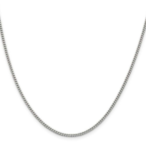 Image of 24" Sterling Silver Rhodium-plated 2mm Curb Chain Necklace