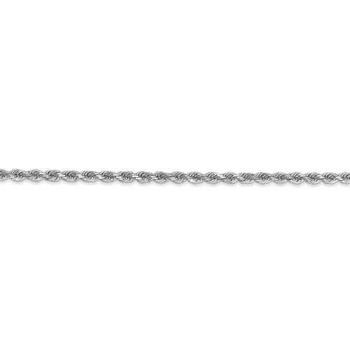 Image of 26" 10K White Gold 2.25mm Diamond-cut Rope Chain Necklace