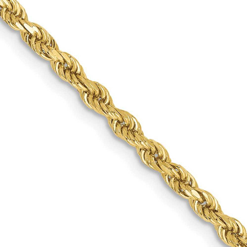 Image of 26" 10K Yellow Gold 2.25mm Diamond-cut Rope Chain Necklace