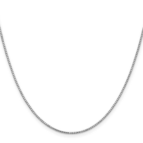 Image of 26" 14K White Gold 1.1mm Box Chain Necklace