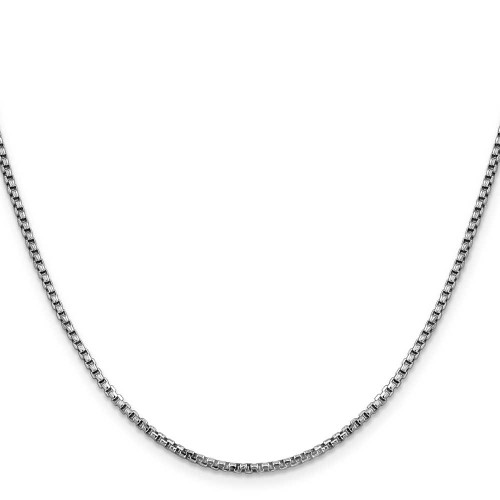Image of 26" 14K White Gold 1.75mm Semi-Solid Round Box Chain Necklace