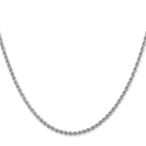 Image of 26" 14K White Gold 2.25mm Regular Rope Chain Necklace