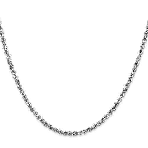 Image of 26" 14K White Gold 2.5mm Regular Rope Chain Necklace