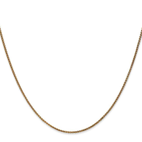 Image of 26" 14K Yellow Gold 1.2mm Diamond-cut Spiga Chain Necklace