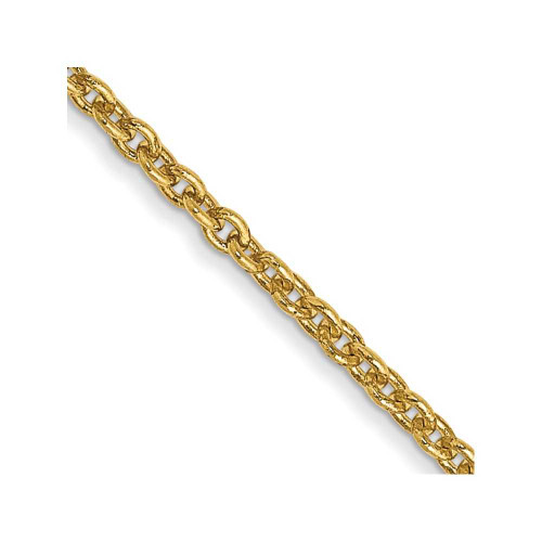 Image of 26" 14K Yellow Gold 1.4mm Forzantine Cable Chain Necklace