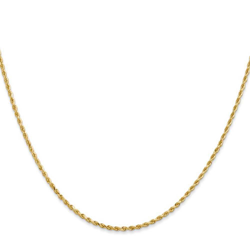 Image of 26" 14K Yellow Gold 1.50mm Diamond-cut Rope with Lobster Clasp Chain Necklace