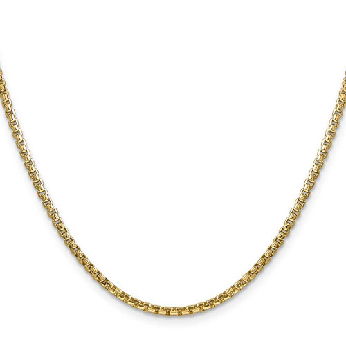 Image of 26" 14K Yellow Gold 2.45mm Semi-Solid Round Box Chain Necklace