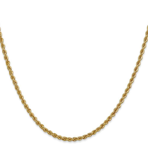 Image of 26" 14K Yellow Gold 2.5mm Regular Rope Chain Necklace