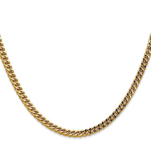 Image of 26" 14K Yellow Gold 3.7mm Semi-Solid Franco Chain Necklace