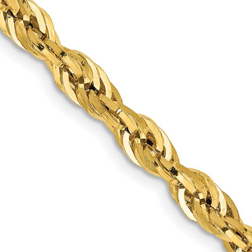 Image of 26" 14K Yellow Gold 4.25mm Semi-Solid Rope Chain Necklace