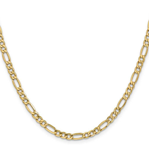 Image of 26" 14K Yellow Gold 4.2mm Semi-Solid Figaro Chain Necklace