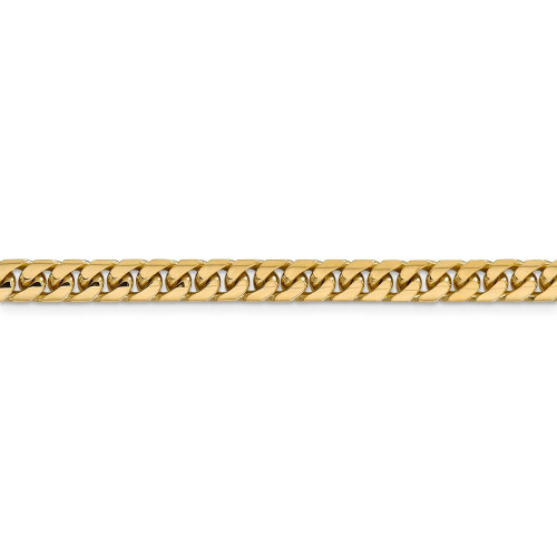 26" 14K Yellow Gold 5.5mm Solid Miami Cuban Chain Necklace