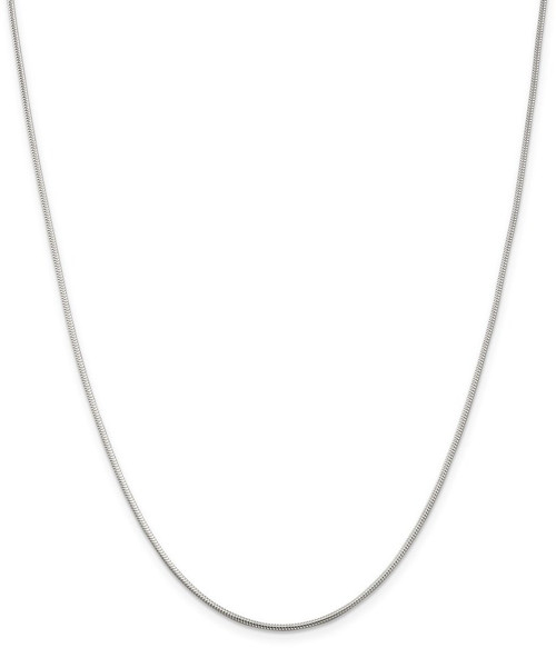 26" Sterling Silver 1.2mm Round Snake Chain Necklace