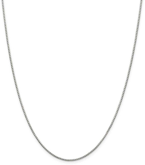 Image of 26" Sterling Silver 1.35mm 8 Sided Diamond-cut Box Chain Necklace